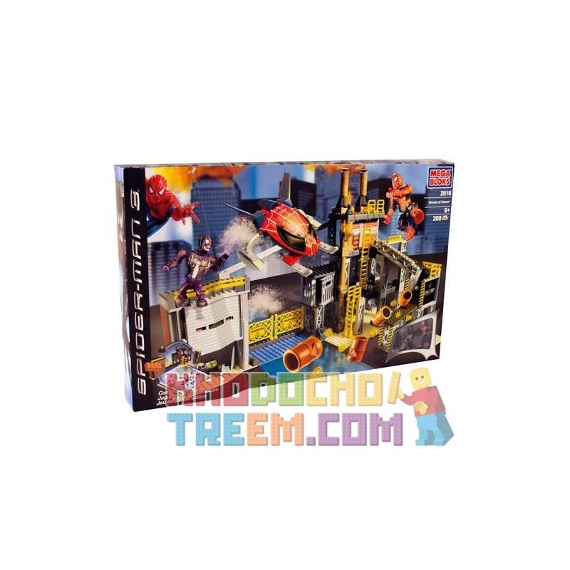 MEGA BLOKS 2016 non  ĐƯỜNG NỌC ĐỘC bộ đồ chơi xếp lắp ráp ghép mô hình Street STREETS OF VENOM Đường Phố 165 khối
