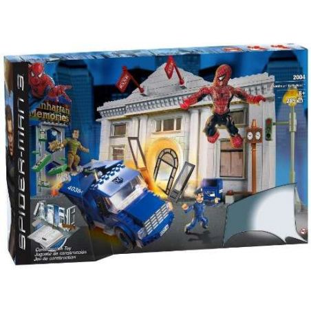 MEGA BLOKS 2004 non  NGÂN HÀNG CƯỚP SAND MAN bộ đồ chơi xếp lắp ráp ghép mô hình Movie & Game SANDMAN'S BANK HEIST Phim Và Trò Chơi 285 khối