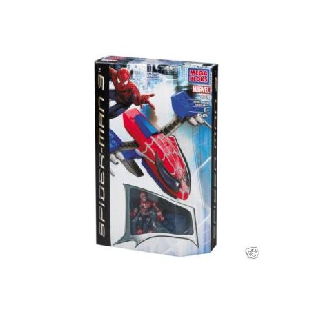 MEGA BLOKS 1949 non  NGƯỜI NHỆN BỊ THIỆT HẠI TRONG TRẬN CHIẾN bộ đồ chơi xếp lắp ráp ghép mô hình Spider-Man BATTLE DAMAGED SPIDER-MAN 45 khối