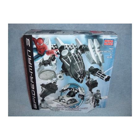 MEGA BLOKS 1927 non  HÀI HƯỚC NGƯỜI NHỆN SIÊU ANH HÙNG bộ đồ chơi xếp lắp ráp ghép mô hình Spider-Man SYMBIOTE SPIDER-MAN SUPER TECH HERO 85 khối