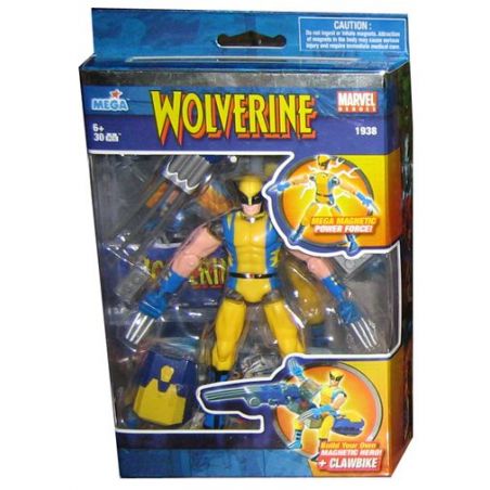 MEGA BLOKS 1938 non  WOLVERINE VÀ WOLF CLAW MOTORCYCLE bộ đồ chơi xếp lắp ráp ghép mô hình Marvel Super Heroes WOLVERINE & CLAW BIKE Siêu Anh Hùng Marvel 30 khối