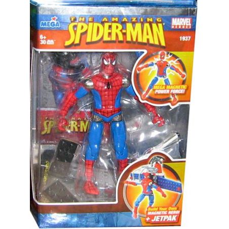 MEGA BLOKS 1937 non  NGƯỜI NHỆN VÀ JETPACK bộ đồ chơi xếp lắp ráp ghép mô hình Spider-Man SPIDER-MAN & JET PACK 30 khối