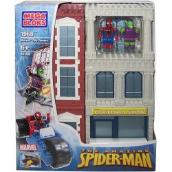 MEGA BLOKS 1969 non  THÁP MARVEL CITY bộ đồ chơi xếp lắp ráp ghép mô hình Marvel Super Heroes MARVEL CITY TOWER Siêu Anh Hùng Marvel 40 khối
