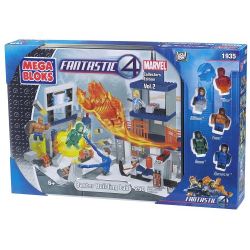 MEGA BLOKS 1935 non  PHÒNG THÍ NGHIỆM TÒA NHÀ PAP bộ đồ chơi xếp lắp ráp ghép mô hình Marvel Super Heroes BAXTER BUILDING LAB Siêu Anh Hùng Marvel 250 khối
