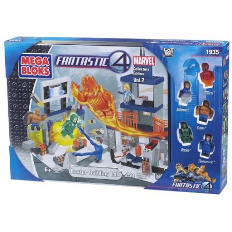 MEGA BLOKS 1935 non  PHÒNG THÍ NGHIỆM TÒA NHÀ PAP bộ đồ chơi xếp lắp ráp ghép mô hình Marvel Super Heroes BAXTER BUILDING LAB Siêu Anh Hùng Marvel 250 khối