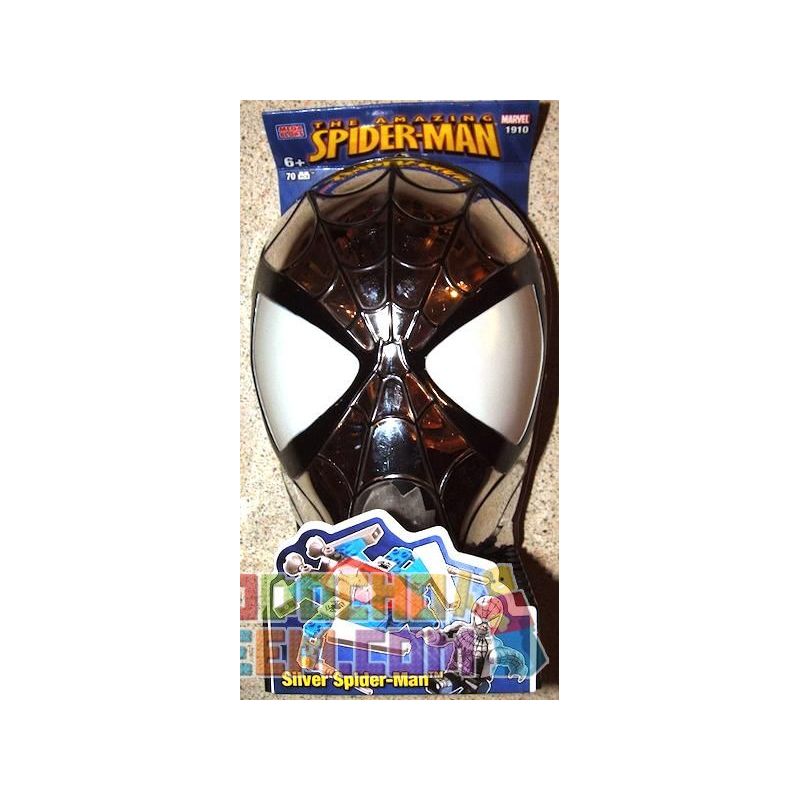 MEGA BLOKS 1910 non  NGƯỜI NHỆN BẠC 2-GO bộ đồ chơi xếp lắp ráp ghép mô hình Spider-Man SILVER SPIDER-MAN 2-GO 70 khối