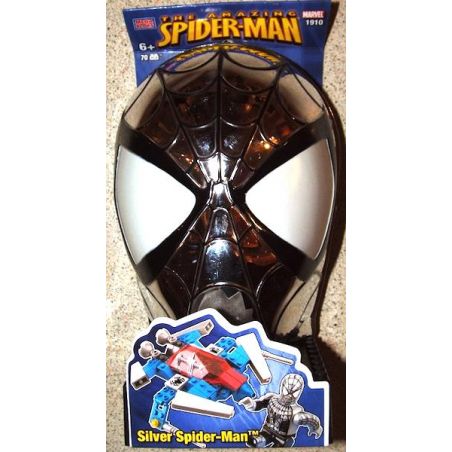 MEGA BLOKS 1910 non  NGƯỜI NHỆN BẠC 2-GO bộ đồ chơi xếp lắp ráp ghép mô hình Spider-Man SILVER SPIDER-MAN 2-GO 70 khối