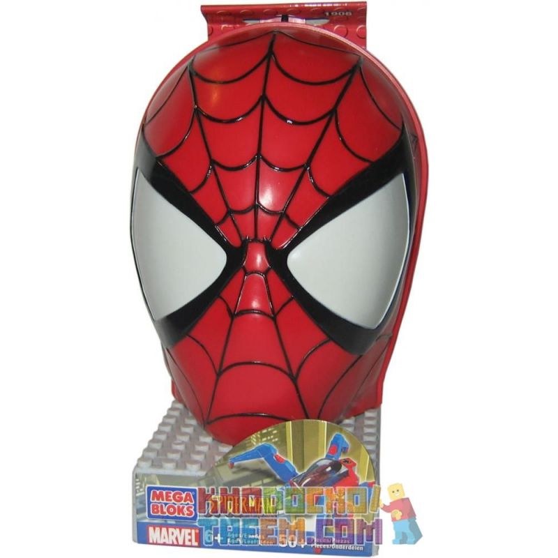 MEGA BLOKS 1906 non  NGƯỜI NHỆN 2-GO bộ đồ chơi xếp lắp ráp ghép mô hình Marvel Super Heroes SPIDERMAN 2-GO Siêu Anh Hùng Marvel 52 khối