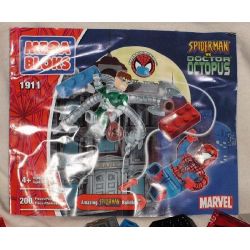 MEGA BLOKS 1911V non  TÒA NHÀ NGƯỜI NHỆN TUYỆT VỜI bộ đồ chơi xếp lắp ráp ghép mô hình Marvel Super Heroes AMAZING SPIDERMAN BUILDING Siêu Anh Hùng Marvel 200 khối