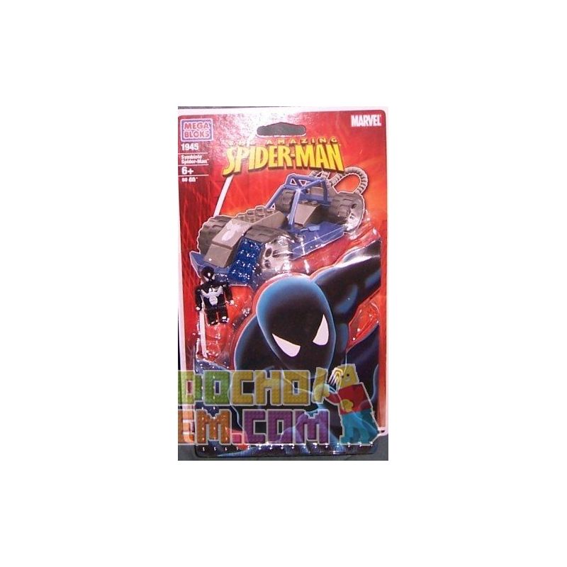 MEGA BLOKS 1945 non  NGƯỜI NHỆN TRUYỆN TRANH bộ đồ chơi xếp lắp ráp ghép mô hình Spider-Man SYMBIOTE SPIDER-MAN 60 khối