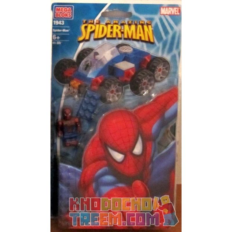 MEGA BLOKS 1943 non  NGƯỜI NHỆN bộ đồ chơi xếp lắp ráp ghép mô hình Marvel Super Heroes SPIDER MAN Siêu Anh Hùng Marvel 45 khối