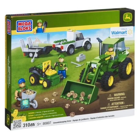 MEGA BLOKS 80807 non  PHI HÀNH ĐOÀN bộ đồ chơi xếp lắp ráp ghép mô hình City GROUNDSKEEPING CREW Thành Phố 310 khối