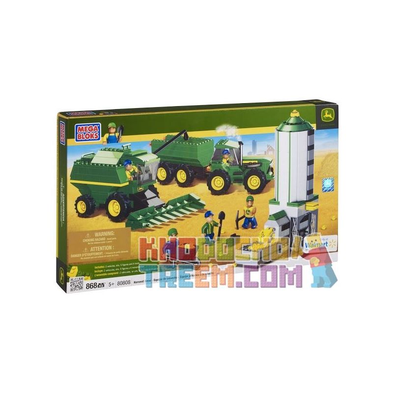 MEGA BLOKS 80808 non  ĐỘI THU HOẠCH bộ đồ chơi xếp lắp ráp ghép mô hình City HARVEST CREW Thành Phố 868 khối