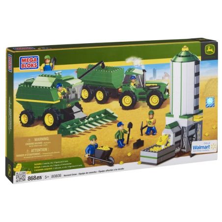 MEGA BLOKS 80808 non  ĐỘI THU HOẠCH bộ đồ chơi xếp lắp ráp ghép mô hình City HARVEST CREW Thành Phố 868 khối