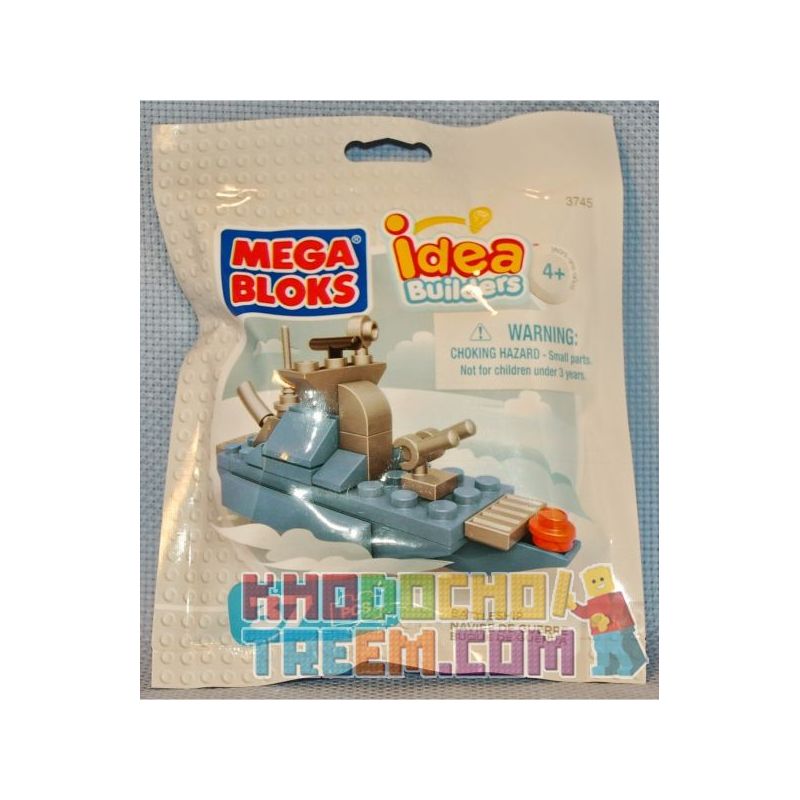 MEGA BLOKS 3745 non  TÀU CHIẾN bộ đồ chơi xếp lắp ráp ghép mô hình Creator BATTLESHIP Sáng Tạo 37 khối