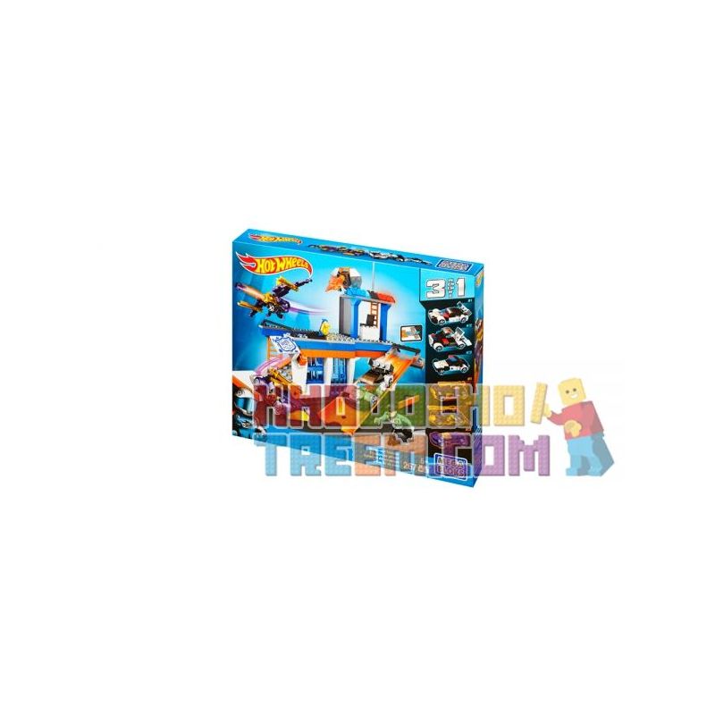 MEGA BLOKS CNF45 non  BREAK-OUT STATION ™ bộ đồ chơi xếp lắp ráp ghép mô hình Mini Racing Pacemaker BREAK-OUT STATION™ Đua Xe Mini 267 khối