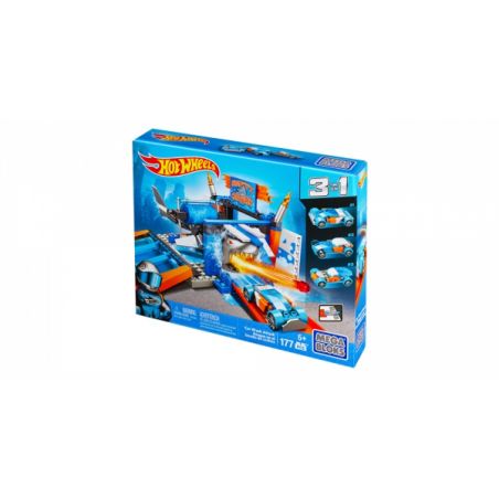 MEGA BLOKS CNF44 non  CAR WASH ATTACK ™ bộ đồ chơi xếp lắp ráp ghép mô hình Mini Racing Pacemaker CAR WASH ATTACK™ Đua Xe Mini 177 khối