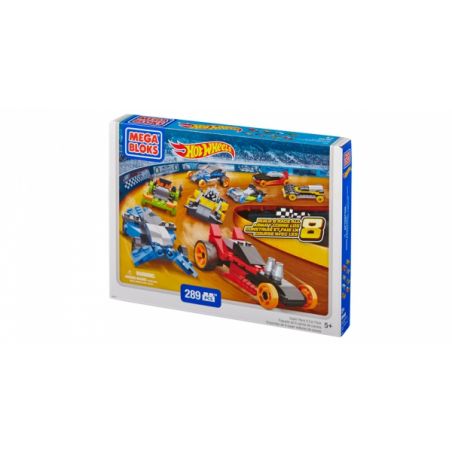 MEGA BLOKS 91743 non  BỘ SUPER RACE 8 TRONG 1 bộ đồ chơi xếp lắp ráp ghép mô hình Mini Racing Pacemaker SUPER RACE SET 8-IN-1 Đua Xe Mini 289 khối
