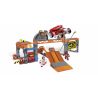 MEGA BLOKS 91715 non  CƠ SỞ KIỂM TRA SUPER STUNT bộ đồ chơi xếp lắp ráp ghép mô hình Mini Racing Pacemaker SUPER STUNT TEST FACILITY Đua Xe Mini 382 khối