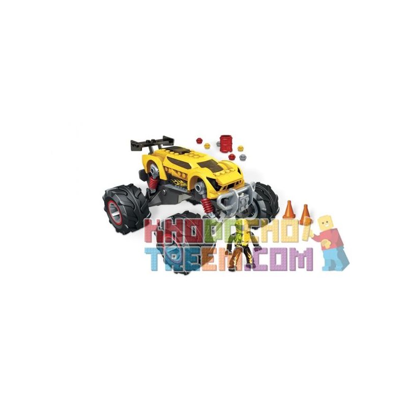 MEGA BLOKS 91712 non  XE TẢI QUÁI VẬT SUPER BLITZEN ™ bộ đồ chơi xếp lắp ráp ghép mô hình Mini Racing Pacemaker SUPER BLITZEN™ MONSTER TRUCK Đua Xe Mini 87 khối