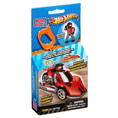 MEGA BLOKS 91704 non  OUTRAGEOUS DRAGSTER (ĐỎ) bộ đồ chơi xếp lắp ráp ghép mô hình Mini Racing Pacemaker OUTRAGEOUS DRAGSTER (RED) Đua Xe Mini 14 khối