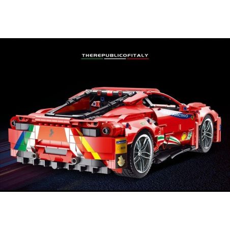 SHENZHEN RAEL ENTERTAINMENT 50026 non  XE THỂ THAO FERRARI 488 MÀU ĐỎ bộ đồ chơi xếp lắp ráp ghép mô hình  Kỹ Thuật Công Nghệ Cao Mô Hình Phương Tiện 1247 khối