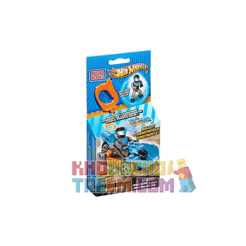 MEGA BLOKS 91703 non  PRECISION LUGE (XANH LAM) bộ đồ chơi xếp lắp ráp ghép mô hình Mini Racing Pacemaker PRECISION LUGE (BLUE) Đua Xe Mini 14 khối