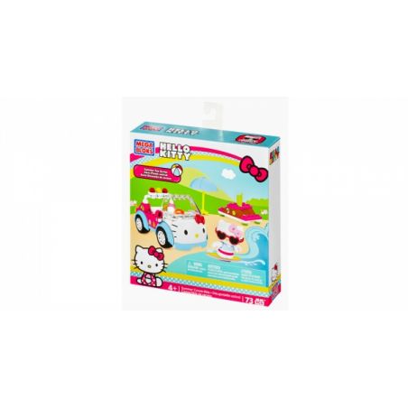MEGA BLOKS CND58 non  MUI TRẦN MÙA HÈ bộ đồ chơi xếp lắp ráp ghép mô hình Hello Kitty SUMMER CONVERTIBLE 73 khối