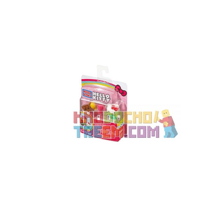 MEGA BLOKS CND55 non  QUÁN NƯỚC TRÁI CÂY bộ đồ chơi xếp lắp ráp ghép mô hình Hello Kitty JUICE BAR 17 khối