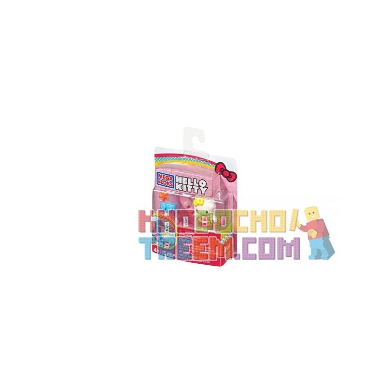 MEGA BLOKS CND53 non  NÀNG TIÊN CÁ LƯỚT SÓNG bộ đồ chơi xếp lắp ráp ghép mô hình Hello Kitty SURFING MERMAID 15 khối
