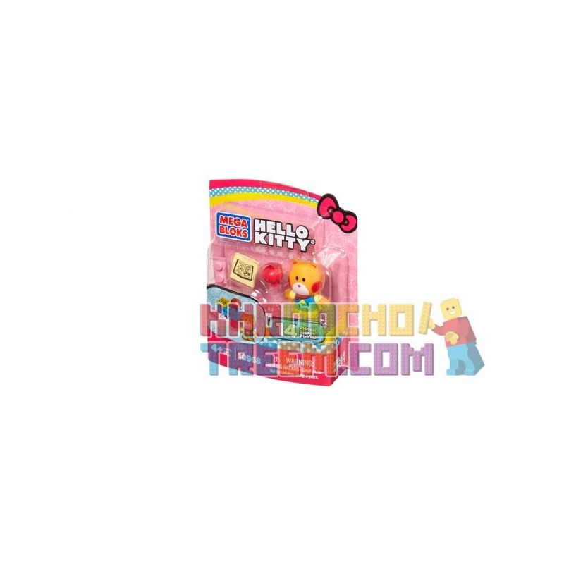 MEGA BLOKS 10968 non  TRƯỜNG HỌC bộ đồ chơi xếp lắp ráp ghép mô hình Hello Kitty SCHOOL 14 khối