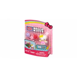 MEGA BLOKS 10967 non  VƯỜN bộ đồ chơi xếp lắp ráp ghép mô hình Hello Kitty GARDEN 16 khối