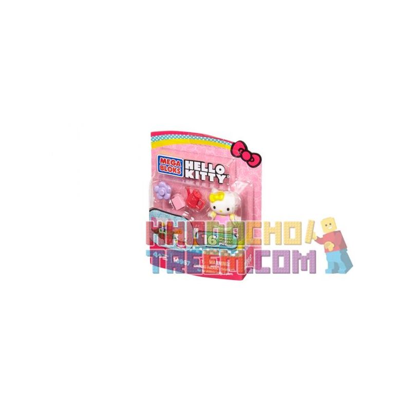 MEGA BLOKS 10967 non  VƯỜN bộ đồ chơi xếp lắp ráp ghép mô hình Hello Kitty GARDEN 16 khối
