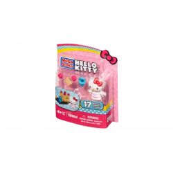 MEGA BLOKS 10964 non  LÂU ĐÀI CÁT bộ đồ chơi xếp lắp ráp ghép mô hình Hello Kitty SAND CASTLE 17 khối