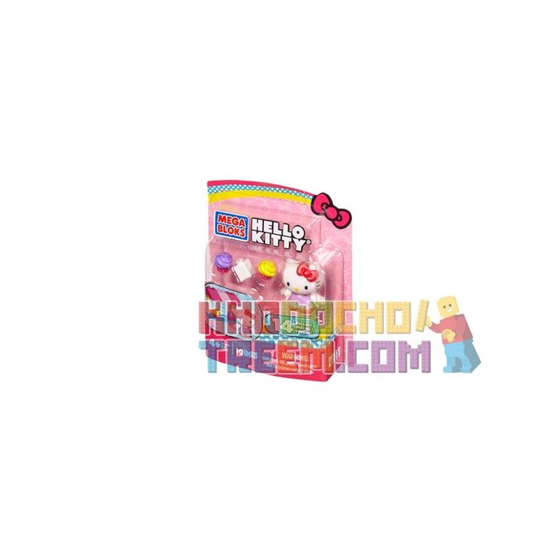 MEGA BLOKS 10963 non  BÁNH CUPCAKE bộ đồ chơi xếp lắp ráp ghép mô hình Hello Kitty CUPCAKES 14 khối