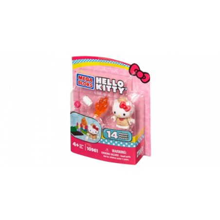 MEGA BLOKS 10961 non  LỬA TRẠI bộ đồ chơi xếp lắp ráp ghép mô hình Hello Kitty CAMPFIRE 14 khối