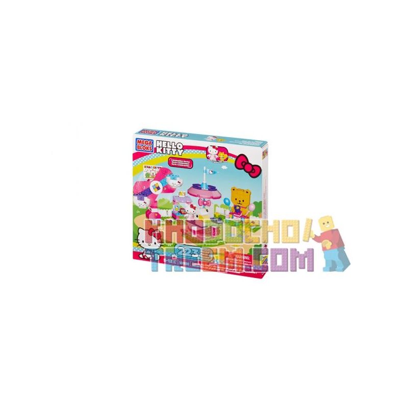MEGA BLOKS 10956 DBX89 non  NIỀM VUI CỦA HỘI CHỢ bộ đồ chơi xếp lắp ráp ghép mô hình Hello Kitty FUN AT THE FAIR 223 khối