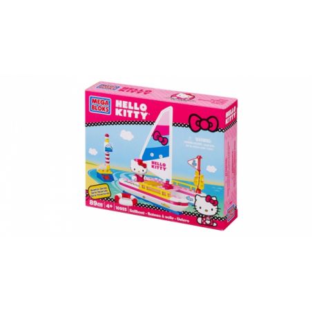MEGA BLOKS 10955 non  THUYỀN BUỒM bộ đồ chơi xếp lắp ráp ghép mô hình Hello Kitty SAILBOAT 89 khối