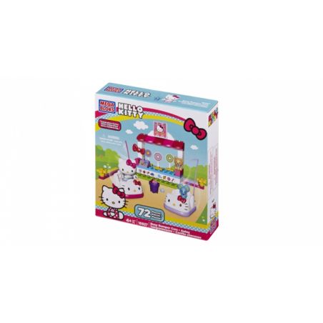 MEGA BLOKS 10927 non  Ô TÔ CẢN bộ đồ chơi xếp lắp ráp ghép mô hình Hello Kitty BUSY BUMPER CARS 72 khối