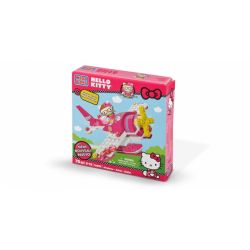 MEGA BLOKS 10933 non  PHI CƠ bộ đồ chơi xếp lắp ráp ghép mô hình Hello Kitty AIRPLANE 75 khối