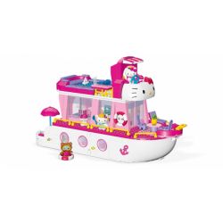 MEGA BLOKS 10930 non  THUYỀN BUỒM bộ đồ chơi xếp lắp ráp ghép mô hình Hello Kitty CRUISE SHIP 525 khối