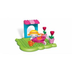 MEGA BLOKS 10923 non  VƯỜN bộ đồ chơi xếp lắp ráp ghép mô hình Hello Kitty FLOWER GARDEN 16 khối