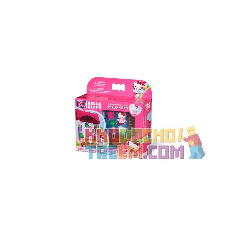 MEGA BLOKS 10891 non  THƯ VIỆN bộ đồ chơi xếp lắp ráp ghép mô hình Hello Kitty LIBRARY 21 khối