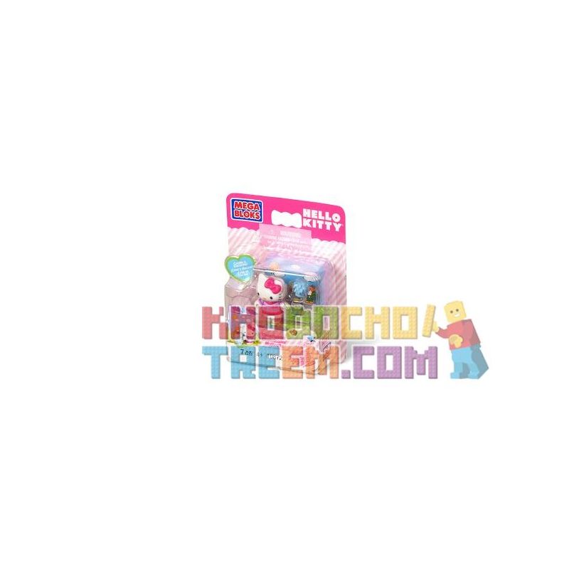 MEGA BLOKS 10872 non  HOẠT NÁO VIÊN bộ đồ chơi xếp lắp ráp ghép mô hình Hello Kitty CHEERLEADER 7 khối