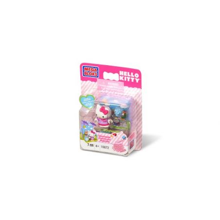 MEGA BLOKS 10872 non  HOẠT NÁO VIÊN bộ đồ chơi xếp lắp ráp ghép mô hình Hello Kitty CHEERLEADER 7 khối