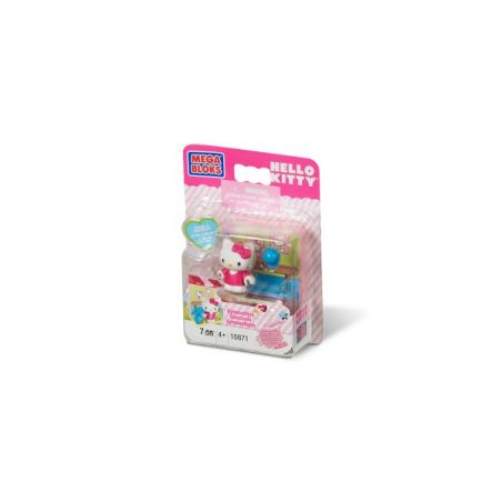 MEGA BLOKS 10871 non  THỂ DỤC bộ đồ chơi xếp lắp ráp ghép mô hình Hello Kitty GYMNASTICS 7 khối