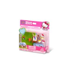 MEGA BLOKS 10856 10926 non  LỚP HỌC NGHỆ THUẬT bộ đồ chơi xếp lắp ráp ghép mô hình Hello Kitty ART CLASS 14 khối