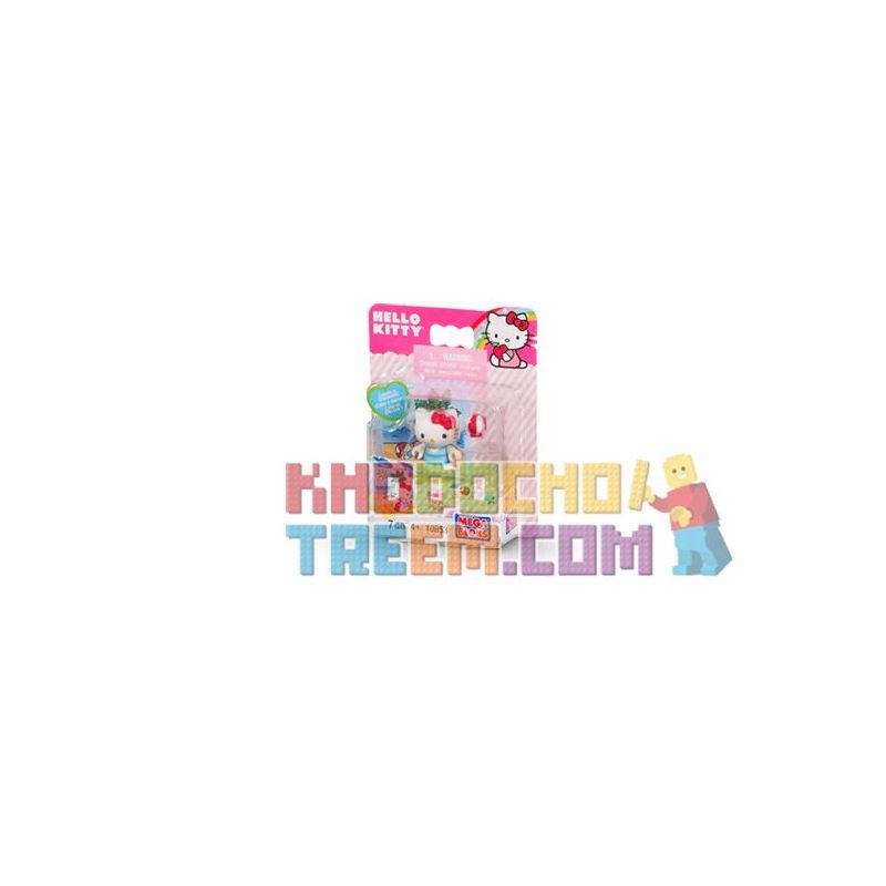 MEGA BLOKS 10853 non  BỜ BIỂN bộ đồ chơi xếp lắp ráp ghép mô hình Hello Kitty BEACH 7 khối