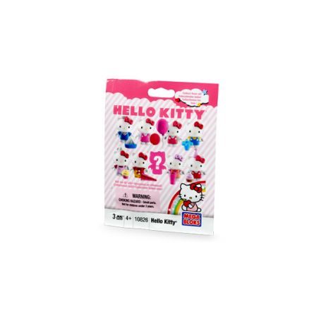 MEGA BLOKS 10826U non  TÚI MÙ bộ đồ chơi xếp lắp ráp ghép mô hình Hello Kitty HELLO KITTY BLIND PACK 3 khối