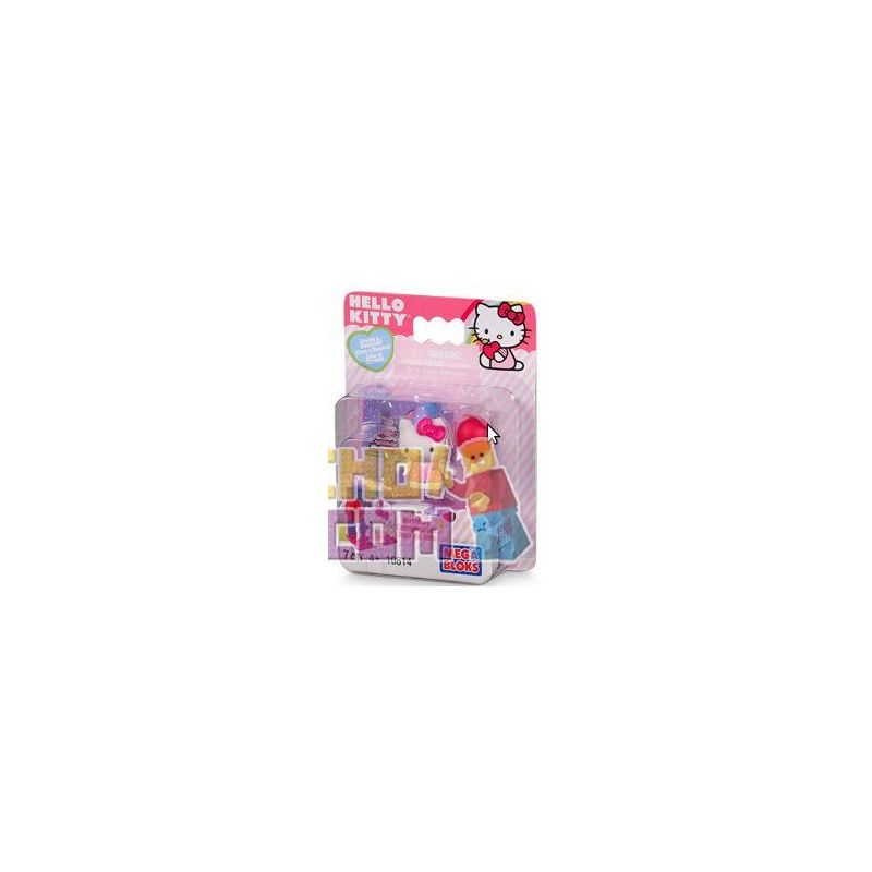 MEGA BLOKS 10814 non  SINH NHẬT bộ đồ chơi xếp lắp ráp ghép mô hình Hello Kitty BIRTHDAY 7 khối